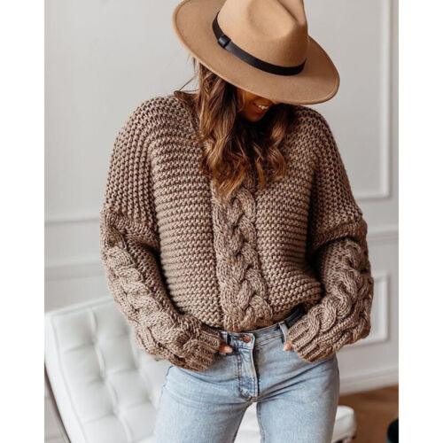 Women's Solid Color V-Neck Sweater - Cozy Loose Fit Pullover in Classic Style - Picture 23 of 26