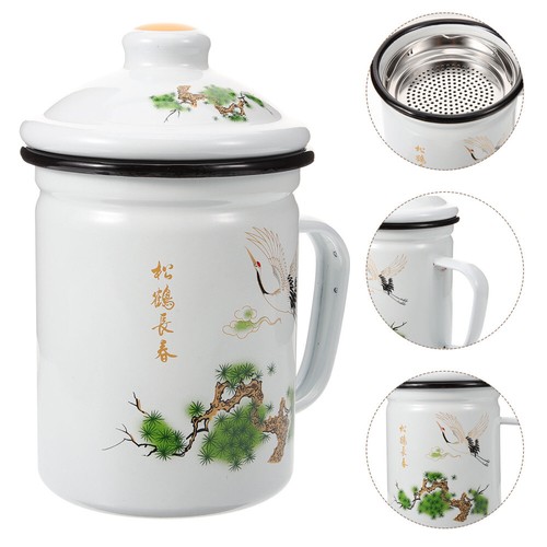 Teeleck Emaille Tasse Büro Reisen Emaillierter Retro-Emaille-Tasse - Bild 10 von 12