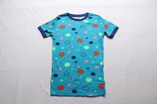 Spotted Zebra Boy's Short Sleeve Shape Printed Pajama Shirt EJ3 Blue Size XL