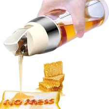 Honey Dispenser No Drip, Maple Syrup Dispenser, Olive Oil Dispenser, Honey Jar w