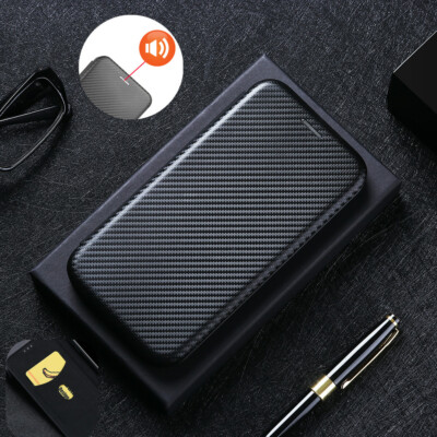 For OPPO Find X2 PRO Flip Carbon Fiber Stand Leather Wallet