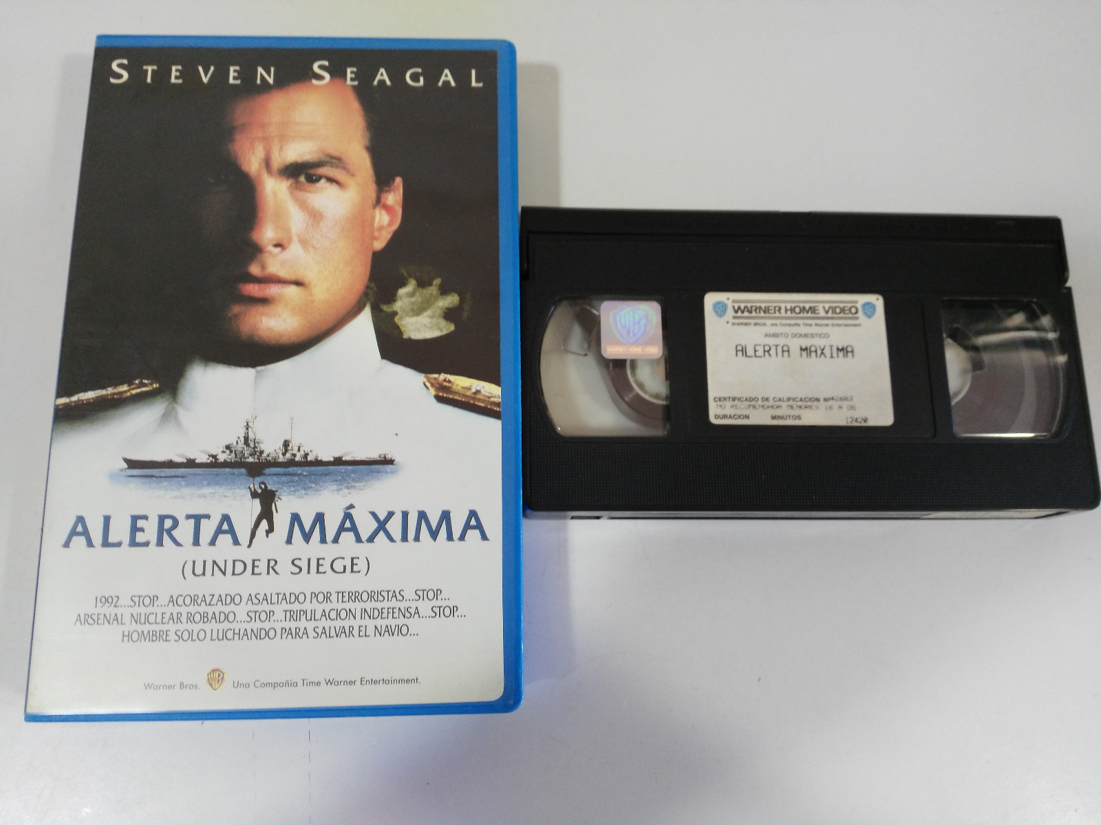 Maximum Alert Under Siege Steven Seagal VHS Tape Collector's Spanish - 2T