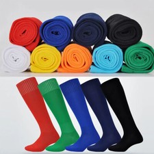 Men Women Solid Sports Football Baseball Soccer Long Over Knee High Socks Hockey