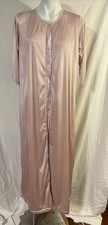 VTG Pinehurst Peignoir Set 2 piece Robe  Nightgown USA Sz S Rose Pink Long