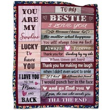 to My Best Friends Blanket Birthday Gifts for Best Friend Women Bestie Blanke...