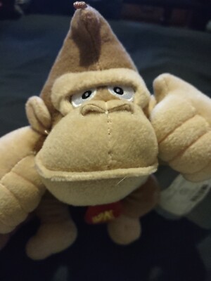 NWT Donkey Kong Super Mario Bros 8'' Plush Doll Nintendo Good Stuff Tag Plushie