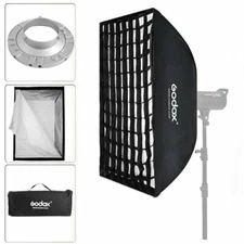 US Godox 60x90cm Bowens Honeycomb Grid Softbox For SK400 MS300 SL60 SL100 Light