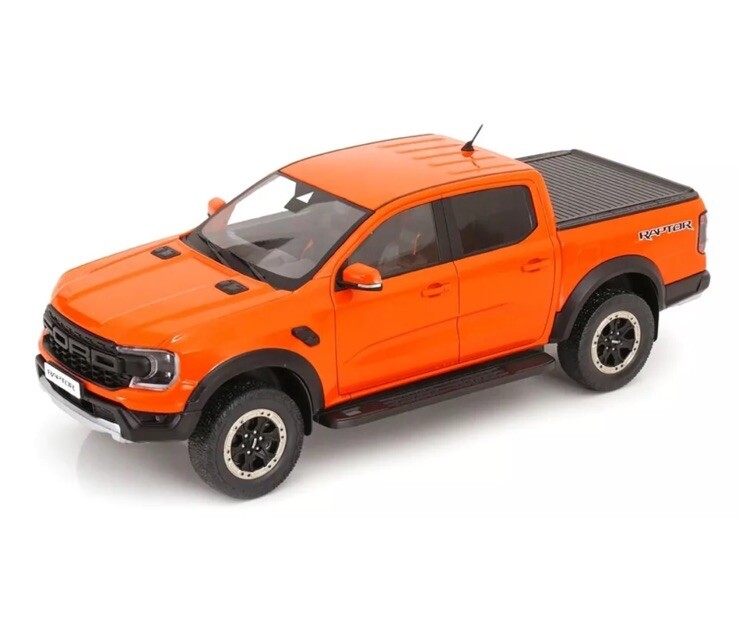MCG 1/18 DIECAST 2023 FORD RANGER RAPTOR 4WD PICKUP IN ORANGE SEDONA MCG18456