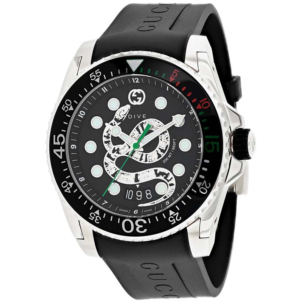 Montre de plongée homme Gucci cadran noir   YA136217
