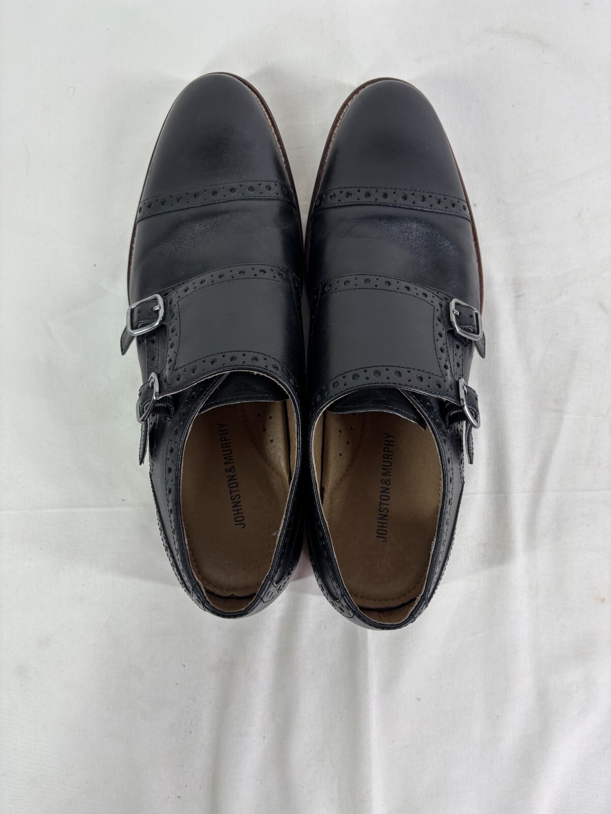 Johnston & Murphy Black Monk Strap Mens Leather S… - image 7