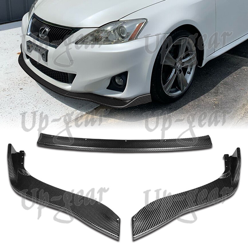 For 2011-2013 Lexus IS250 IS350 Real Carbon Fiber Front Bumper Lip