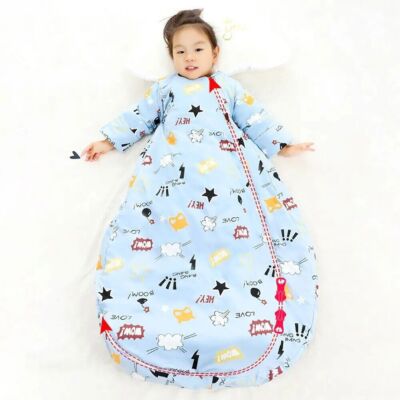 Sleeping Bag Children Baby Sleeping Bag Thick Sleeves Blanket Quilt  Sleepwear
