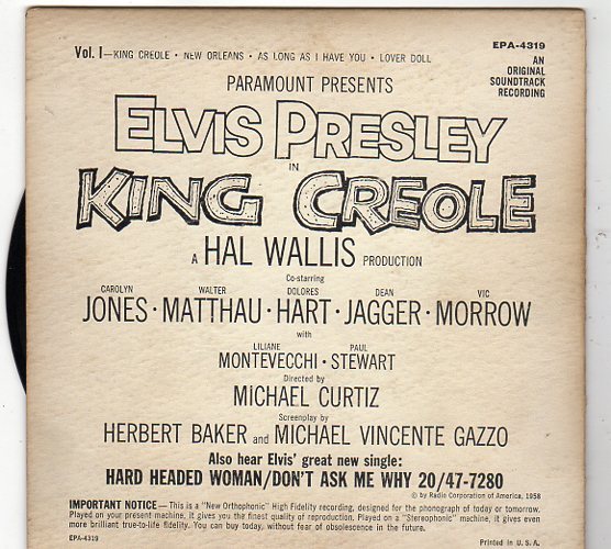 エルビス・プレスリー King Creole Elvis Presley – King Creole – Vinyl (Soundtrack, LP, Album +