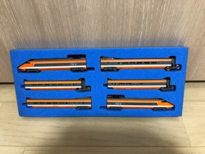 鉄道模型 KATO TGV S14701 N-GAUGE Kato S14701 TGV N Scale Bullet Train from Japan Used 6-Car Set