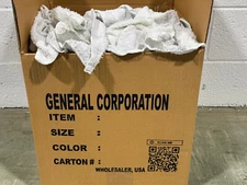 White Terry Wiping Rags & Multi-purpose Cleaning Painter Towels 50 LBS / Box