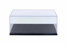 Acrylic Display Case (with 3 background designs), Black Base - ModelToyCars 990