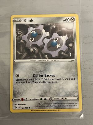 POKEMON CARD KLINK 60 CALL FOR BACKUP 125/189 | eBay