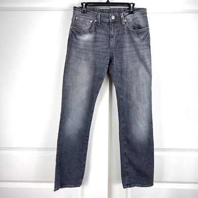 MAVI Zach Premium Jeans Straight Leg Breathable Stretch Charcoal Gray 32 x 31.5