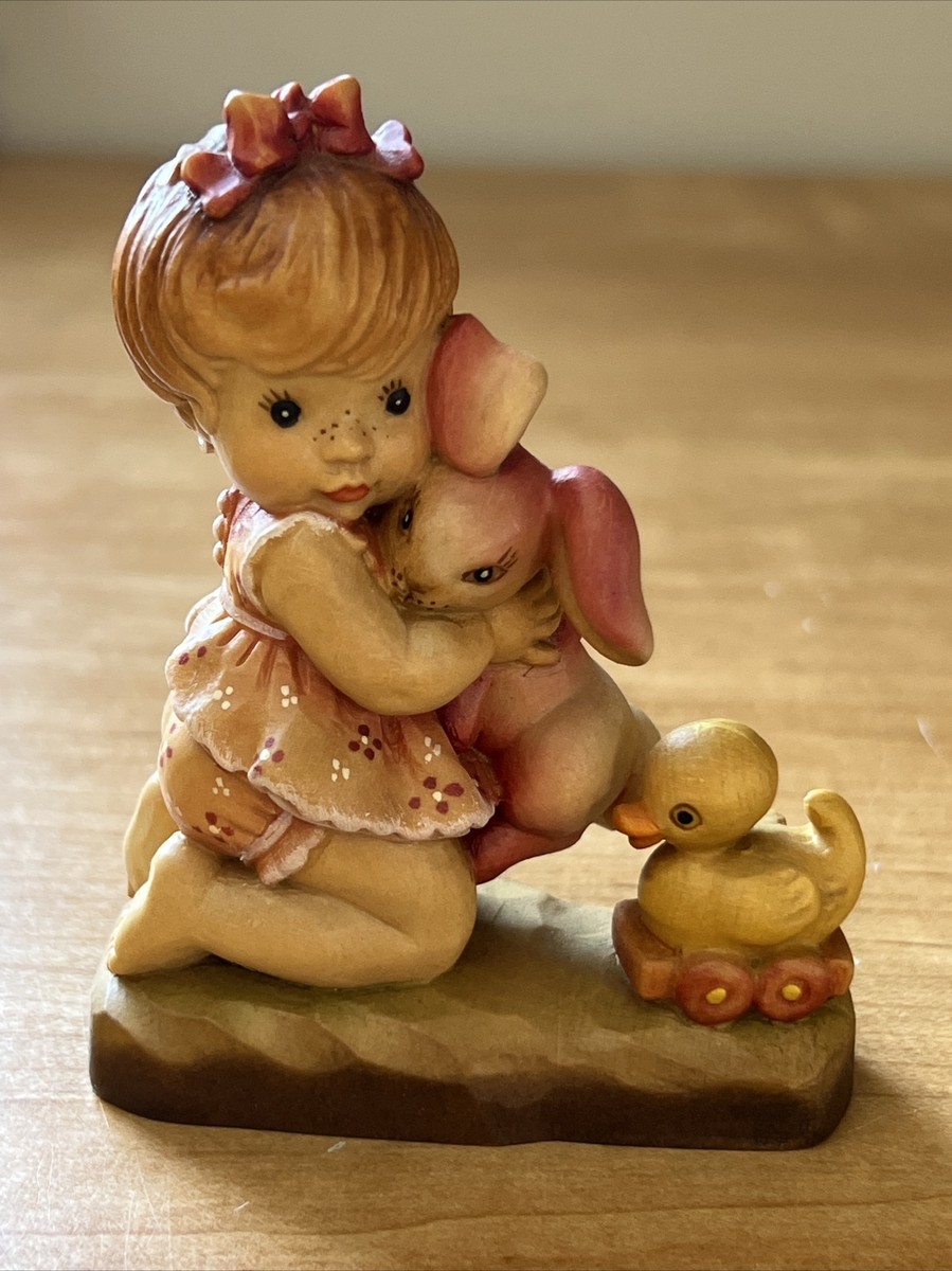 ANRI Vintage Sarah Kay All Mine 4” Wood Carved Limited Edition 571