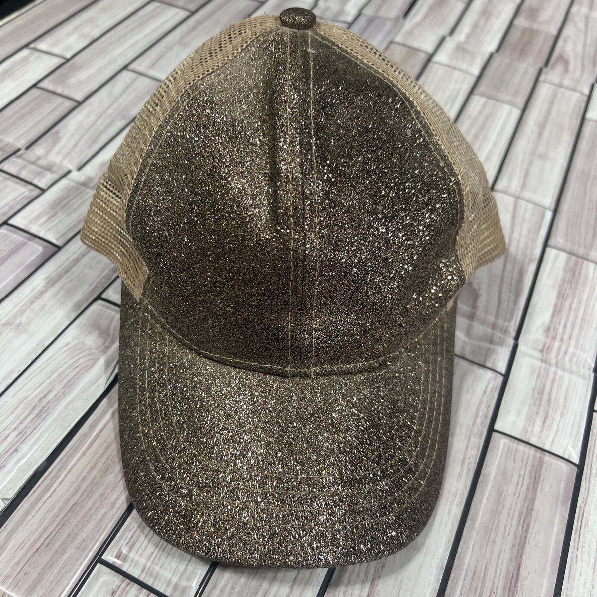 Brown Shimmer Trucker Hat Split Tree Brown & Tan Trucker Cap | Black Lantern main image 3