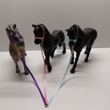 🐣🐰OSTERANGEBOT🐰🐣3Halfter+3Führleinen🐴Pferde🐴Zubehör für Schleich🐴