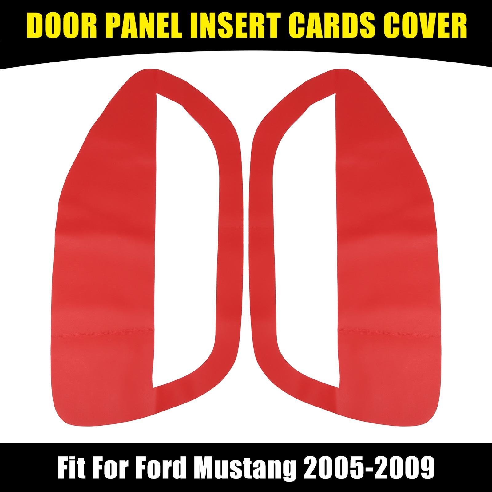 Paar Mikrofaser Leder Türverkleidung Einlegekarten Kartenhülle für Auto Rot