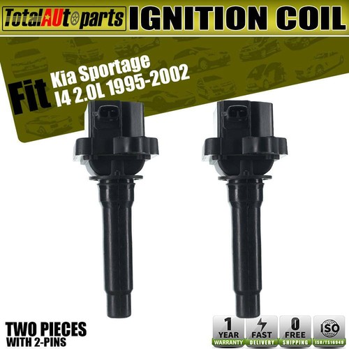 2x Ignition Coils Pack for Kia Sportage 19952002 I4 2.0L 0K01318100
