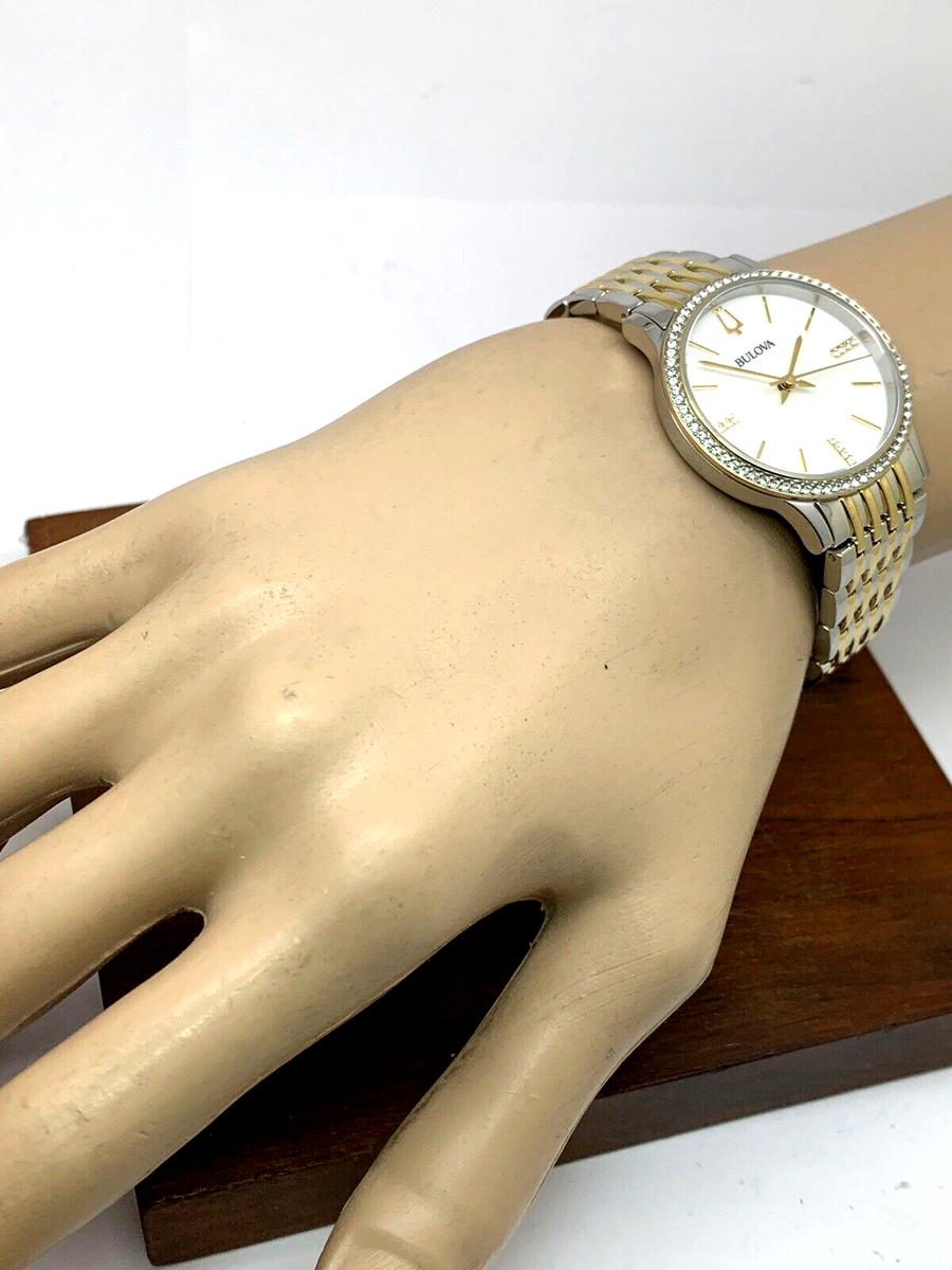 Bulova Women\'s Watch 98X118 Quartz Mother of Pearl Dial Two Tone Steel 3… Bulova Women main image 2
