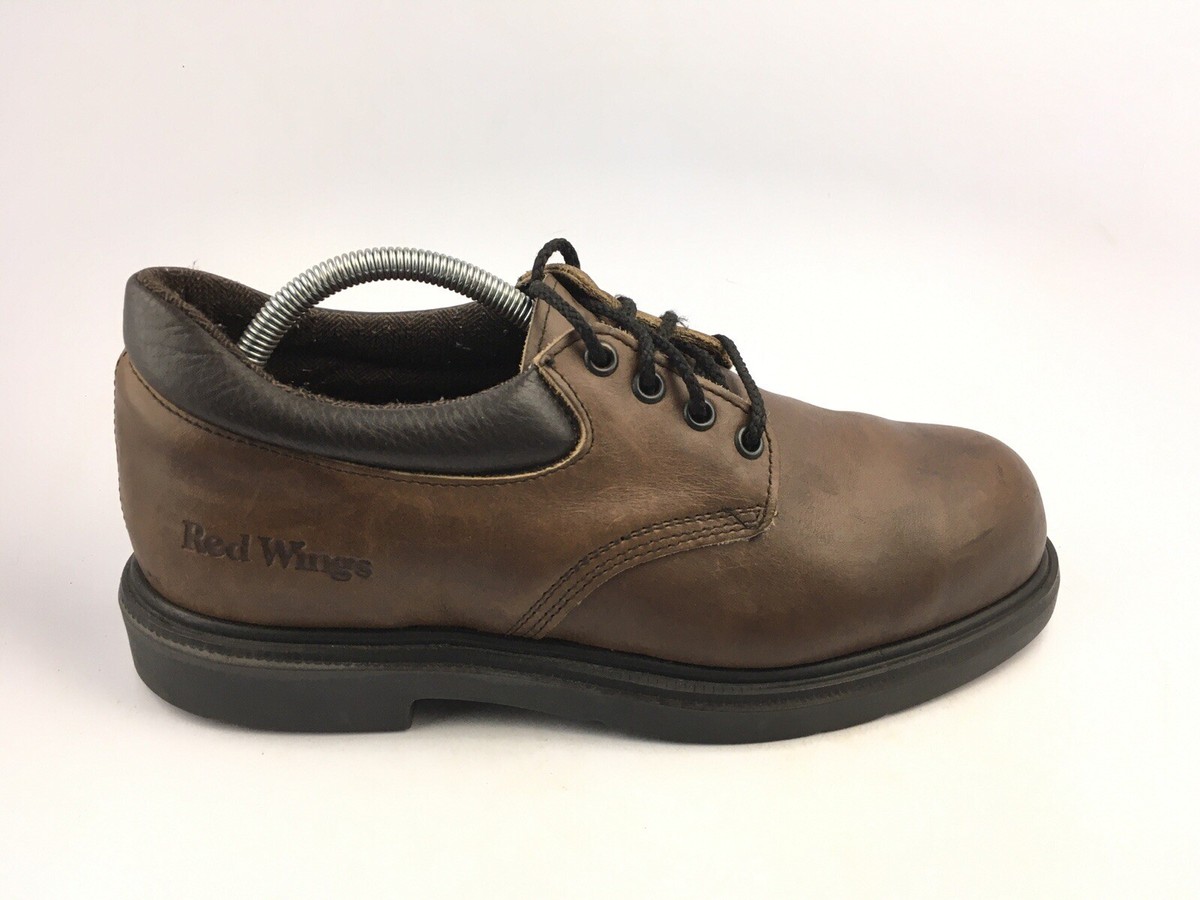 Red Wing Shoes Oxford 4407 Safety Toe Leather Mens 10.5D Work Shoes Brown Red Wing Mens Brown Leather Work Safety | Mercari main image 2