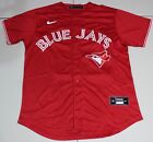Mlb Baseball Canada Day Toronto Blue Jays Sewn Jersey Large Red New Nwot