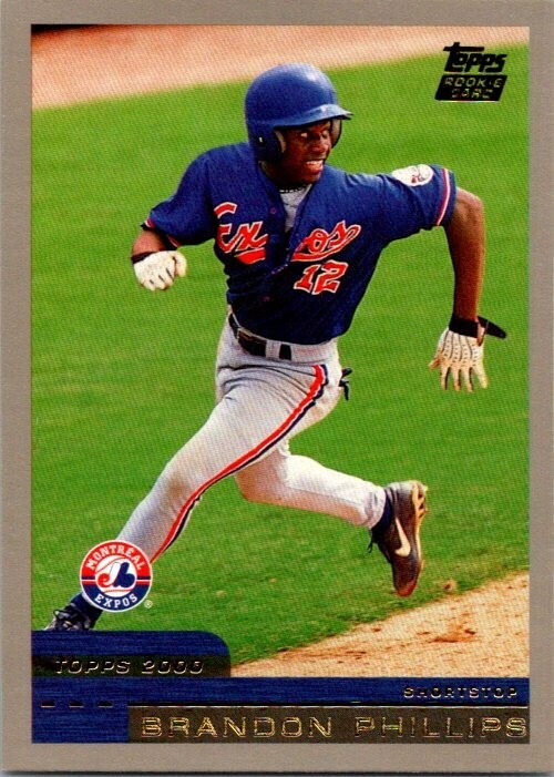 2000 Topps Traded & Rookies #T3 Brandon Phillips Montreal Expos Rookie Card Reds