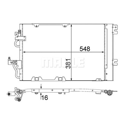 Air Conditioning Condenser MAHLE for Astra H Classic Zafira / Family Astravan AC
