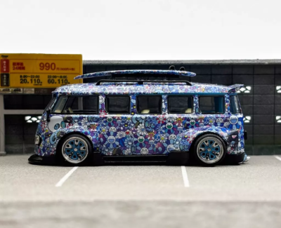 Liberty 1:64 Blue Sunflower VW T1 Kombi Van Camper Model Diecast