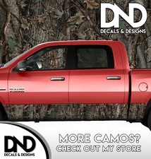 Camo Oak Ambush Panel Decal Wrap Kit Trees Truck 3 Panels Matte - 13 Ft