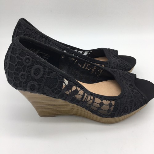 American Eagle Sandalias de cuña de mujer azul marino, Alpargatas Puntera  Abierta, tamaño 6.5 | eBay