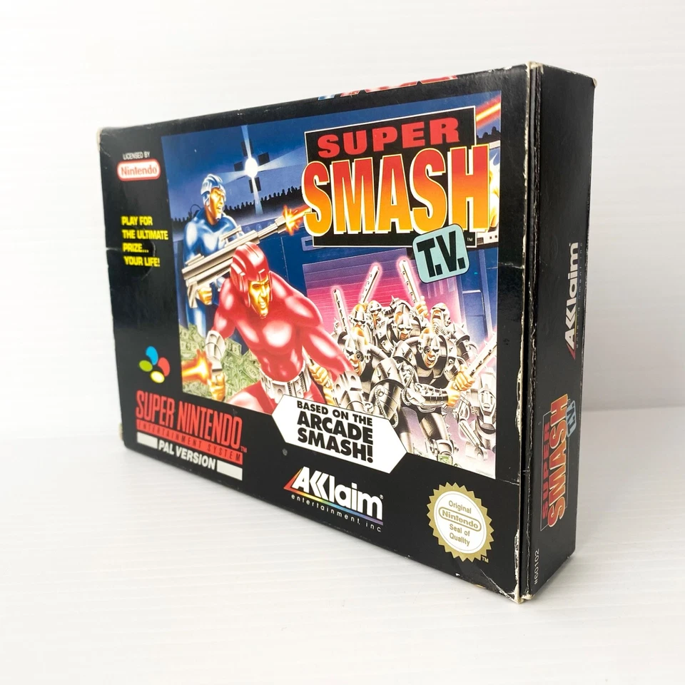 Super Smash TV + Caja, Inserto, Manual CIB - SNES - Probado y Funcionando Foto 3 de 4