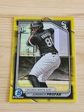 Jurdrick Profar 2024 Bowman Chrome Yellow #20/75 1st Bowman #BCP-218 White Sox