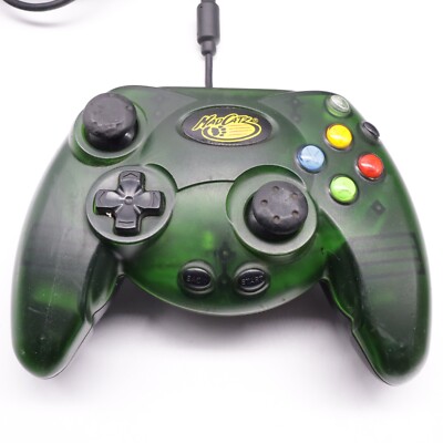 Original Xbox Mad Catz Green Translucent 4516 Controller With Breakaway cable