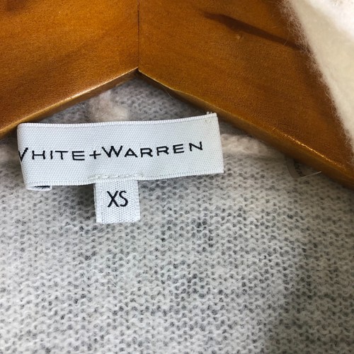 White + Warren Strickjacke Pullover Damen Extra Small Ivory Kaschmir Trapez Kapuze - Bild 5 von 10