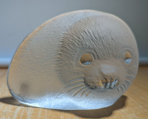 Mats Jonasson Frosted Baby Seal - Tierfigur, Briefbeschwerer, Skulptur! - Bild 1 von 9