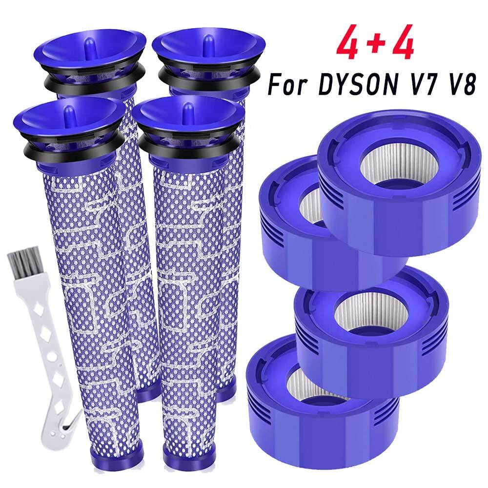 6 Pack Vacuum Filter Replacement Kit For Dyson V7, V8 Animal And