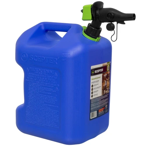 5 Gallon Capacity SmartControl Handle Kerosene Fuel Container,  Blue Gas Can