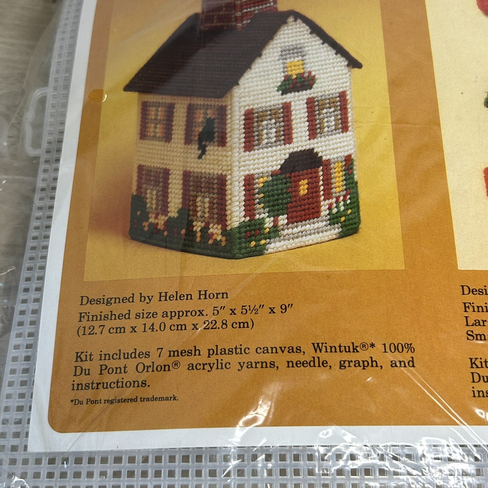 Vtg 1983 The Creative Circle Kit #1220 Needle Cottage Boutique Tissue Box Cover