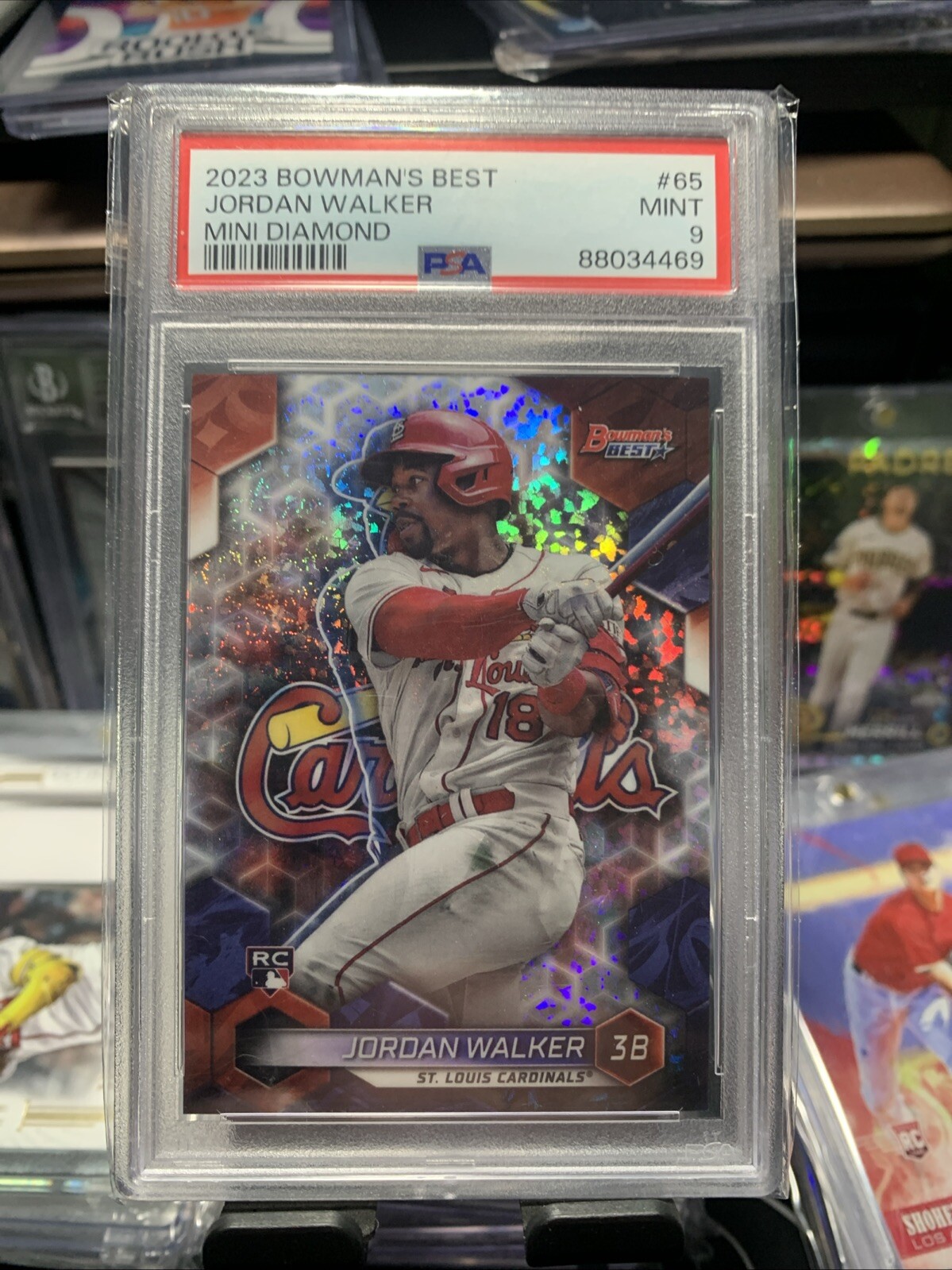 2023 Bowman’s Best #65 Jordan Walker Mini Diamond Rookie /299