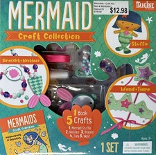 Mermaid - 5 Crafts, 1 Coloring Activity Book - Parties, Children, Girls, Ages 3 