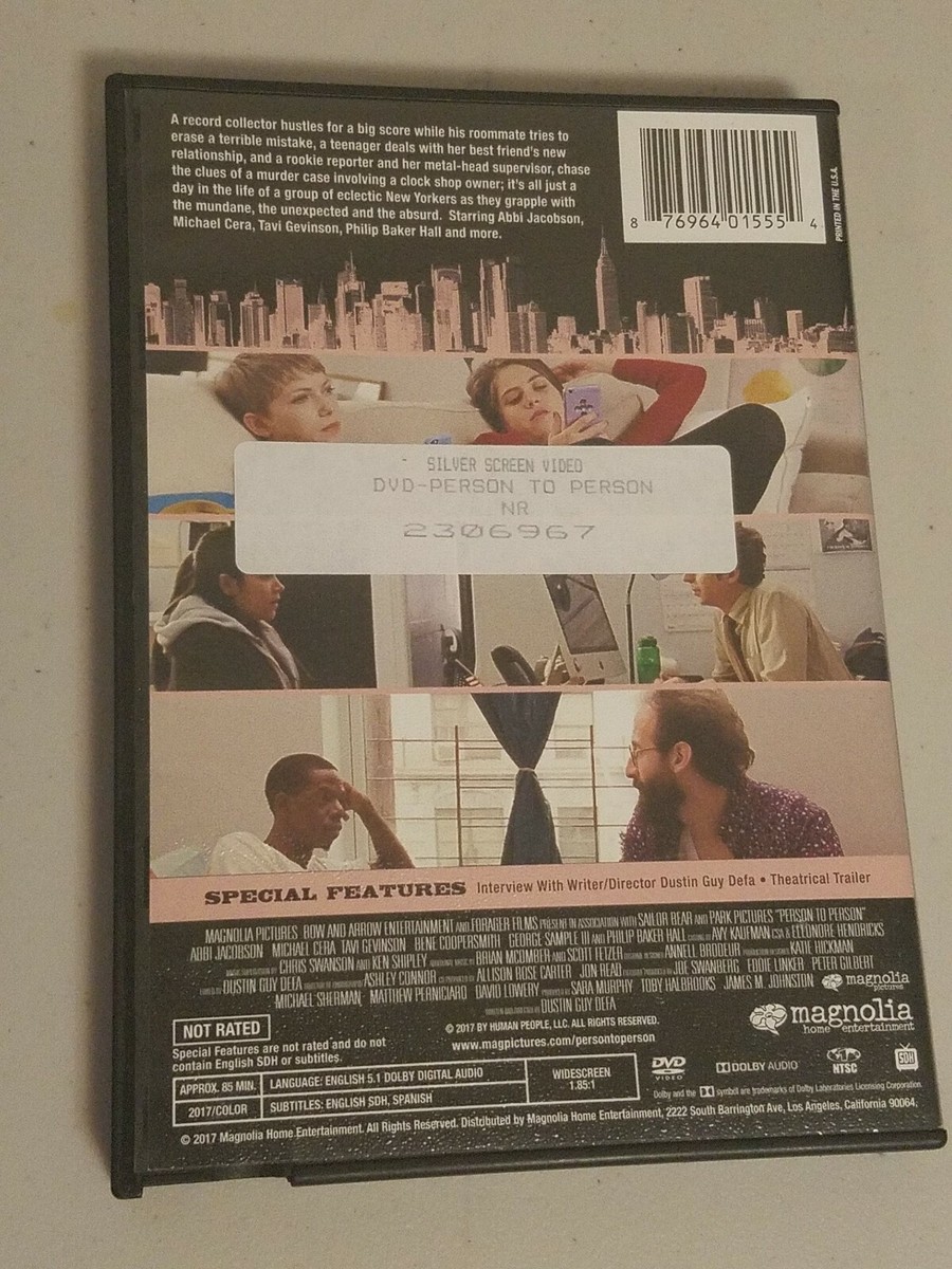 Person to Person (DVD, 2017) Michael Cera, Abbi Jacobson, Tavi