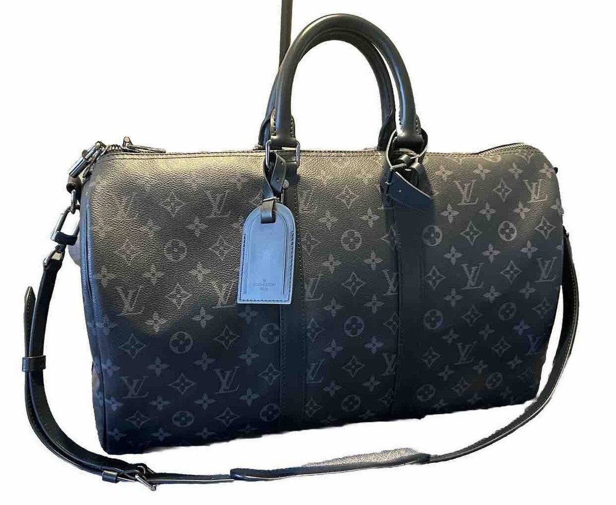 Louis Vuitton Keepall 45 Bandouliere Boston Duffle Bag Monogram