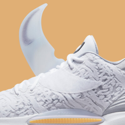 Nike KD14 Home White Wolf Grey Black Kevin Durant CW3935 100 Men's