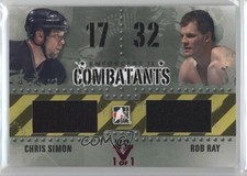 2013-14 ITG Enforcers II Combatants Black Vault Ruby 1/1 Chris Simon Rob Ray 2d8