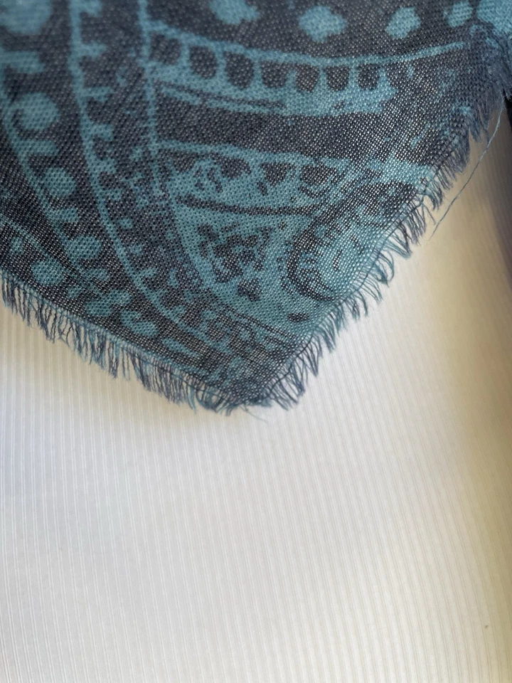 H75# Weill Paris Bufanda Mantón Mezcla Lana Cachemira Floral Multicolor De Colección Foto 2 de 4